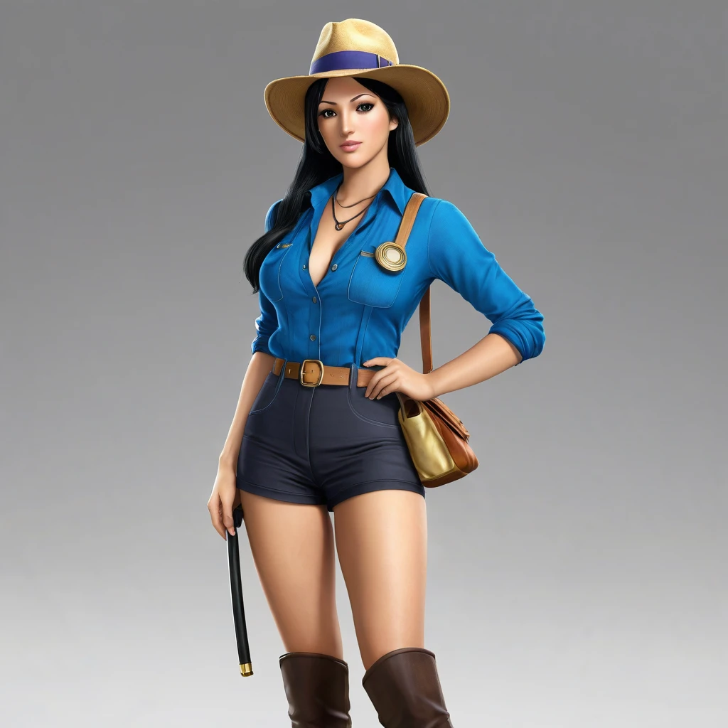 create a realistic image of the character nico robin as an archaeologist in the 1920s
