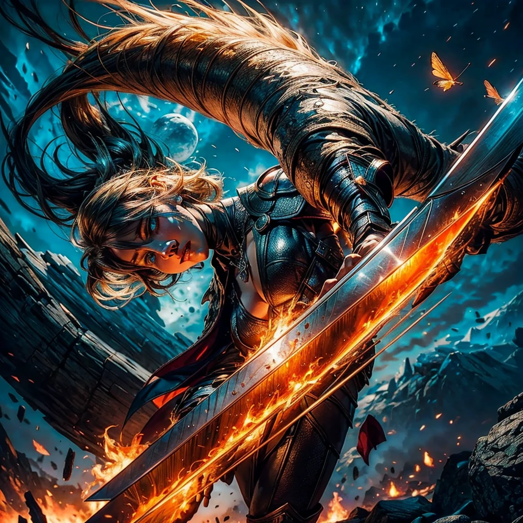 magic sunblast sundrop sunset unparalleled "Geralt of Rivia : The Witcher" holding blade,skell,insane Henry-Cavill F/1 Photorealism RAW, Cosmetic artistry massive elaborate amazing composition,lambert and vesemir,(ultra high-quality,ultra highres,epic top masterpiece:1.2),symmetrical ultra-detailed,ultra realistic:1.37,wolf school background,wolf symbol,portrait,ulra sharp focus,physically-based rendering,professional,vivid colors,bokeh,handsome facial features,baltic amber medallion,captivating blue eyes,long silver hair,sculpted muscles,silver sword,ageless face,warrior's scars,dangerous expression,fierce and determined look,dark and mysterious atmosphere,strong presence,eerie glow,stag antler necklace,elegant black leather armor,stormy sky,snow-covered landscape,gloomy forest,wisps of magic in the air,fireflies dancing in the night,full moon illuminating the scene,dramatic lighting effect,detail of chainmail armor,ember-eyed black wolf in the background,grim expression of Vesemir,skeptical gaze of Lambert,silent and imposing Skell,unwavering loyalty to Geralt,expression of camaraderie and trust,swirling mist surrounding them,hint of danger and adventure in the air. Heavy Large Sword invoke fire elemental flmngprsn summon flame ablaze embers hearth beholder bright epiceye embers,ultra-realista, detalhes intrincados,((obra de arte,melhor qualidade)),((Cinematic Light)),hyper realista,assustador,dark fantasia,armadura detalhada,Capacete detalhado,epic realista,desaparecido,((cores neutras)),(HDR:1.5),(cores suaves:1.2),hyper detalhado,luzes quentes, efeito de luz, dramatic light,(detalhes intrincados:1.1),(teal and orange:0.4), (Whirling lightning),(whirlwind of ice snow),(epic tMasterpiece,max best quality,ultra-highdef,ultra-highres),ultra-detailed,ultra sharp focus,varies,multi,nude etc. --v 6 --s 1000 --c 20 --q 5 --chaos 100