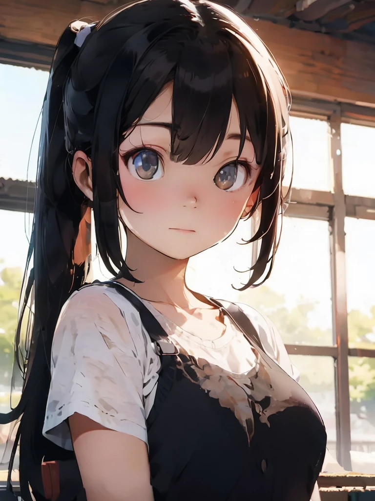 Character FeaturesHairstyle：Long black hair ponytail sex：Brave girl bangs：Bangs Accessories：猫の耳衣装騎士の鎧視点・アングルフロントビュー下からのアングル背景緑豊かな森太陽の光が差し込む木漏れ日季節・雰囲気summerの爽やかさサマーズ（summer）Light and shadowLight and shadow from sunlightOther elementsLegendJapanThe viewer follows the character&#39;s gaze