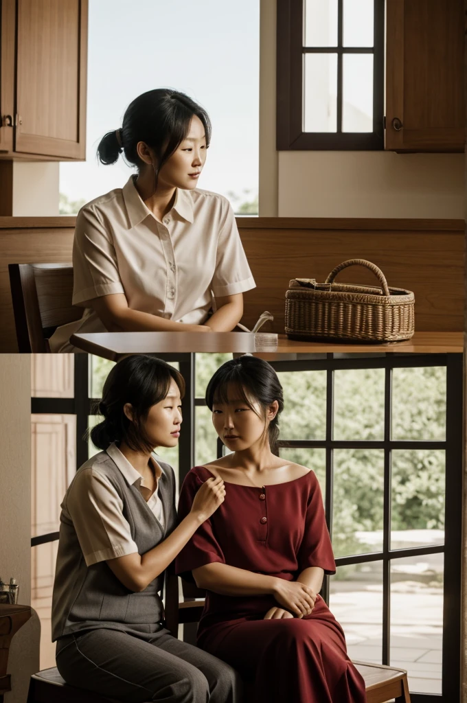 Scene 4:
Min and Ton sit and talk. Ton kept comforting her. Min felt warm. Starting to feel better about Ton.