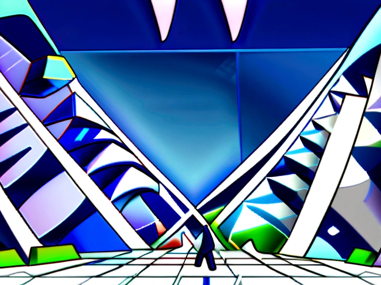 Landscape HD computer wallpaper 8k shocking real, blue and white matisse nu bleu like art, nu bleu style, matisse nu bleu style art, nu bleu shapes, nu bleu art style, nu bleu matisse style-like, nu bleu copy, a woman sewing in the garden, simple draft shapes, no complex shapes, very very simple shapes, blue and white