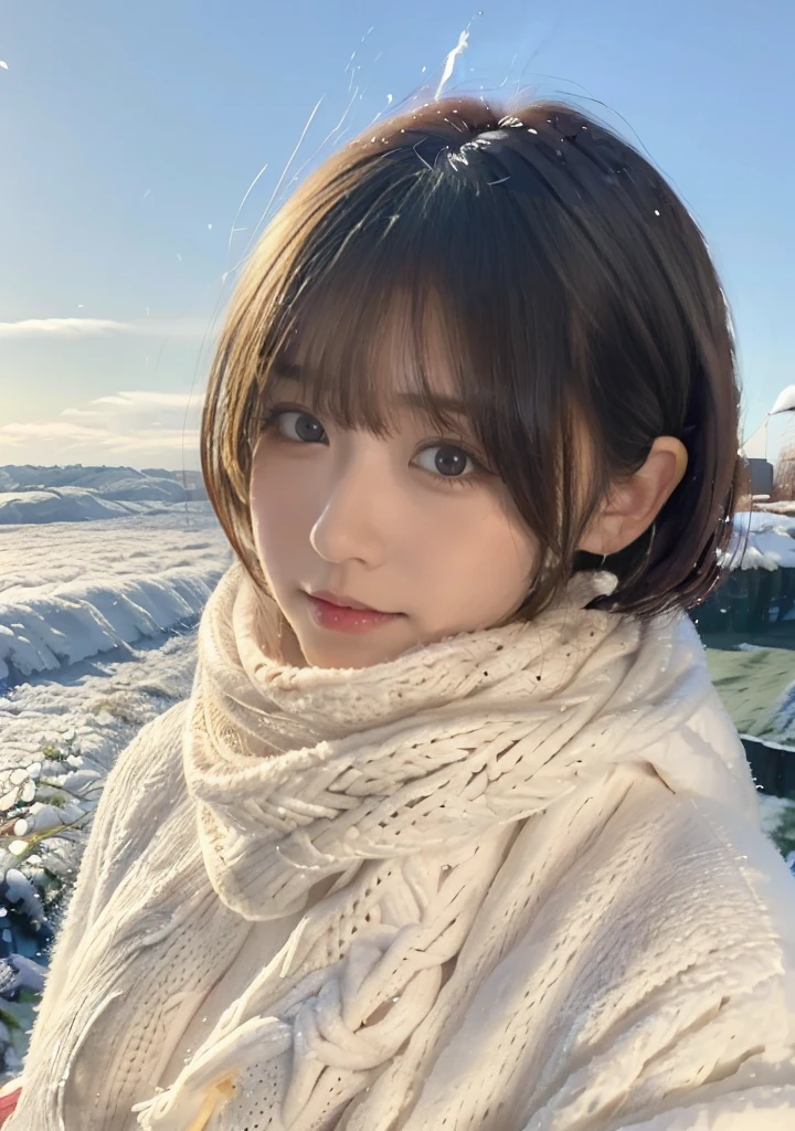 Being with a dog、Bonfire、Hair blowing in the wind、Medium Short Hair、Fluffy scarf、Expressing the whiteness of one's breath、Photo from the waist up、Night city illumination shot、Cowgirl Shot、Fur coat、豪華なグレーのミンクのFur coat、Wear fine leather boots、Luxury Bags、Inner turtleneck、Silver necklace and small silver earrings Millionaire style:1.4))、Full body photo、smile、 Caustics、Highly detailed photos、Very beautiful woman 、Ample breasts、No makeup、(8K、RAW Photos、Highest quality、masterpiece:1.2)、(Realistic、Realistic)、1 Girl、((Medium Short Hair、Midwinter、Cold region Snow falling、The wind is blowing、Fluttering Hair、Blur the background、Colorful illuminations、Looking into the camera:1.4))、