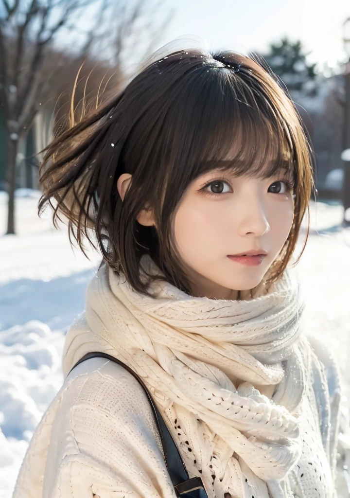 Being with a dog、Bonfire、Hair blowing in the wind、Medium Short Hair、Fluffy scarf、Expressing the whiteness of one's breath、Photo from the waist up、Night city illumination shot、Cowgirl Shot、Fur coat、豪華なグレーのミンクのFur coat、Wear fine leather boots、Luxury Bags、Inner turtleneck、Silver necklace and small silver earrings Millionaire style:1.4))、Full body photo、smile、 Caustics、Highly detailed photos、Very beautiful woman 、Ample breasts、No makeup、(8K、RAW Photos、Highest quality、masterpiece:1.2)、(Realistic、Realistic)、1 Girl、((Medium Short Hair、Midwinter、Cold region Snow falling、The wind is blowing、Fluttering Hair、Blur the background、Colorful illuminations、Looking into the camera:1.4))、