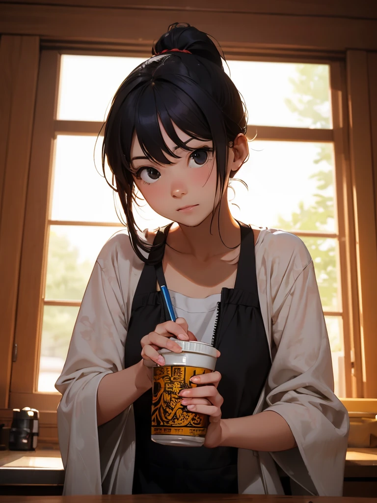 Character FeaturesHairstyle：Long black hair ponytail sex：Brave girl bangs：Bangs Accessories：猫の耳衣装騎士の鎧視点・アングルフロントビュー下からのアングル背景緑豊かな森太陽の光が差し込む木漏れ日季節・雰囲気summerの爽やかさサマーズ（summer）Light and shadowLight and shadow from sunlightOther elementsLegendJapanThe viewer follows the character&#39;s gaze