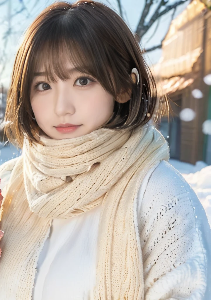 Being with a dog、Bonfire、Lens flare、Hair blowing in the wind、Medium Short Hair、Fluffy scarf、Expressing the whiteness of one's breath、Photo from the waist up、Night city illumination shot、Cowgirl Shot、Fur coat、豪華なグレーのミンクのFur coat、Wear fine leather boots、Luxury Bags、Inner turtleneck、Silver necklace and small silver earrings Millionaire style:1.4))、Full body photo、smile、 Caustics、Highly detailed photos、Very beautiful woman 、Ample breasts、No makeup、(8K、RAW Photos、Highest quality、masterpiece:1.2)、(Realistic、Realistic)、1 Girl、((Medium Short Hair、Midwinter、Cold region Snow falling、The wind is blowing、Fluttering Hair、Blur the background、Colorful illuminations、Looking into the camera:1.4))、