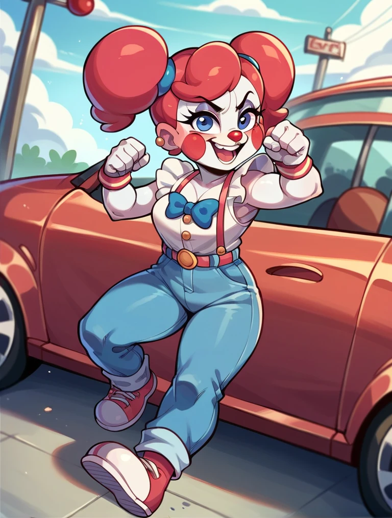 Draw me Circus Baby Fnaf Sister Location kicking car 