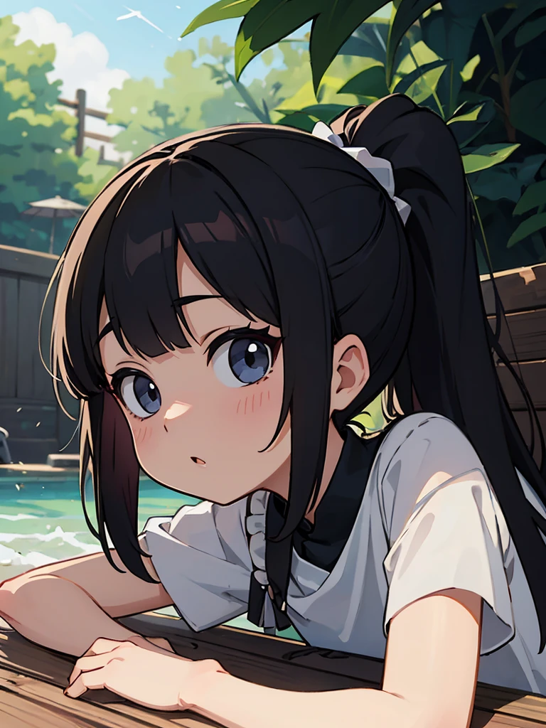 Character FeaturesHairstyle:Long black hair ponytail sex:Brave girl bangs:Bangs Accessories:猫の耳衣装騎士の鎧視点・アングルフロントビュー下からのアングル背景緑豊かな森太陽の光が差し込む木漏れ日季節・雰囲気summerの爽やかさサマーズ(summer)Light and shadowLight and shadow from sunlightOther elementsLegendJapanThe viewer follows the character's gaze