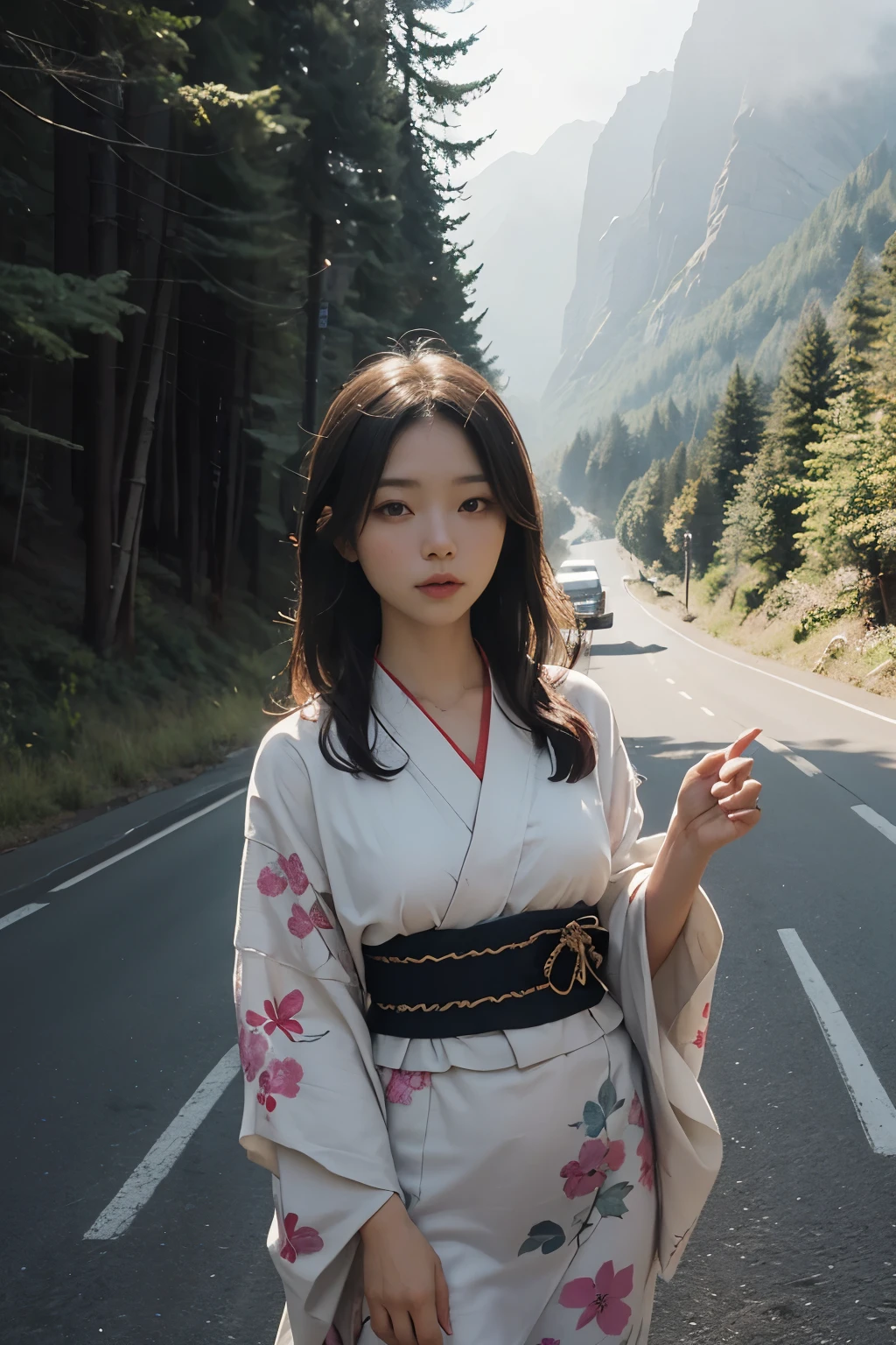 Beautiful,Junko Ishihara,Over Amagi,Prostitute,or period,Years falls,Flame of Love,Disheveled Japanese clothing,In the mountains,The twists and turns of the deep mountains,Flames of Passion,Mature women in their thirties,A devoted beauty,Disheveled Hair,Disheveled outfit,A half-crazed woman obsessed with love,Disheveled, thin kimono,thin yukata,A distraught yukata wearer,Female Artist,Narrow eyes,Single-minded gaze,Simple string belt,or period,Dark mountain path,Crossing the mountain pass,Unpaved mountain roads,On the road through the dark forest,Unpaved road,promenade,Mountain trail,Dirt Road,登Mountain trail,When the road wasn&#39;t paved yet,Old mountain path,ground road,carriage,rickshaw,She&#39;s wearing light clothing and her chest is exposed.,Beautiful Mature Woman,Her chest is open, exposing her beautiful nipples.,A narrow path leading uphill,A lightly dressed kimono that is slightly disheveled,No cars, only horses and rickshaws,A narrow road just wide enough for one person to pass through々A path through a dark mountain forest covered with snow,Steep dirt road,Dirt-stained area around the feet,Climbing dangerous mountain trails,Animal trail,Unpaved road,Paths for wild boars, etc.,Extremely small and flat chest,Beautiful nipples,The face of a virtuous angel with many good experiences,A beautiful face like a legendary celestial maiden,Unpaved mountain road,Indigo yukata,Wearing cute wooden women&#39;s can,No baggage,Holding a single flower,On the ground in the mountains,in the forest,A tall peak in the distance々,A thin yukata,Beautiful nipples,Beauty,The length of the yukata is long,Face close-up,promenade,Kemono Road,All gravel roads,All off-road,Dark Night Road,Moonlight only,Are thin,Leaner figure,A slender beauty with an unfortunate past,Dark night road in the forest,One straight road,Hanni in New Jeans,off road,Private roads,animal trail,Lonely mountain path in the forest,far and near method,Out of focus background,off road walking,Small breasts,Flat Bust,