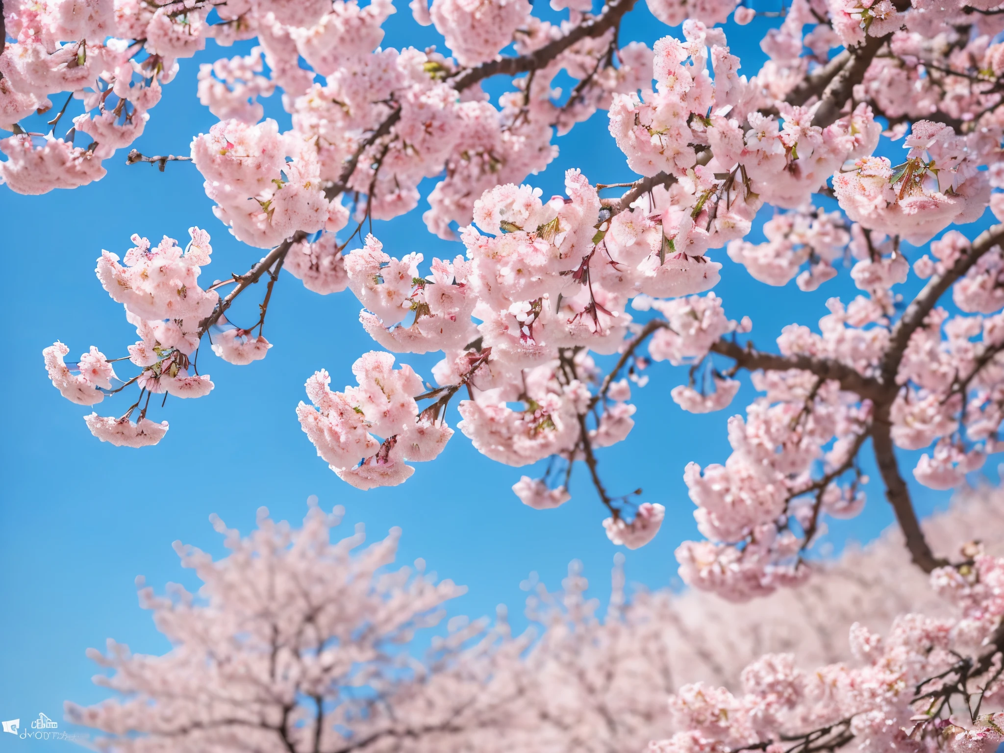 a beautiful blooming cherry blossom tree in spring, full of pink flowers, against a clear blue sky, natural sunlight, highly detailed, intricate petals, soft focus, delicate, serene, peaceful, (best quality,4k,8k,highres,masterpiece:1.2),ultra-detailed,(realistic,photorealistic,photo-realistic:1.37),vibrant colors,stunning landscape