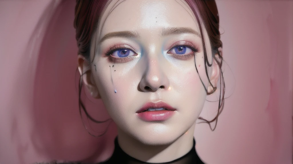 Android Beauty, Powerful paintings inspired by Francis Bacon, Ultra-realistic surrealism, Hyperrealism, fear, art, hyper real painting, Realistic illustration painting, カラフルなHyperrealism, Hyper-realistic digital art