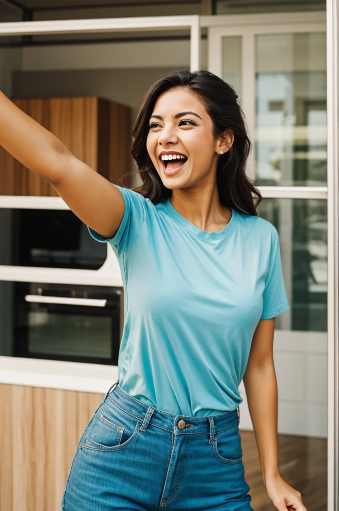 Excited woman
