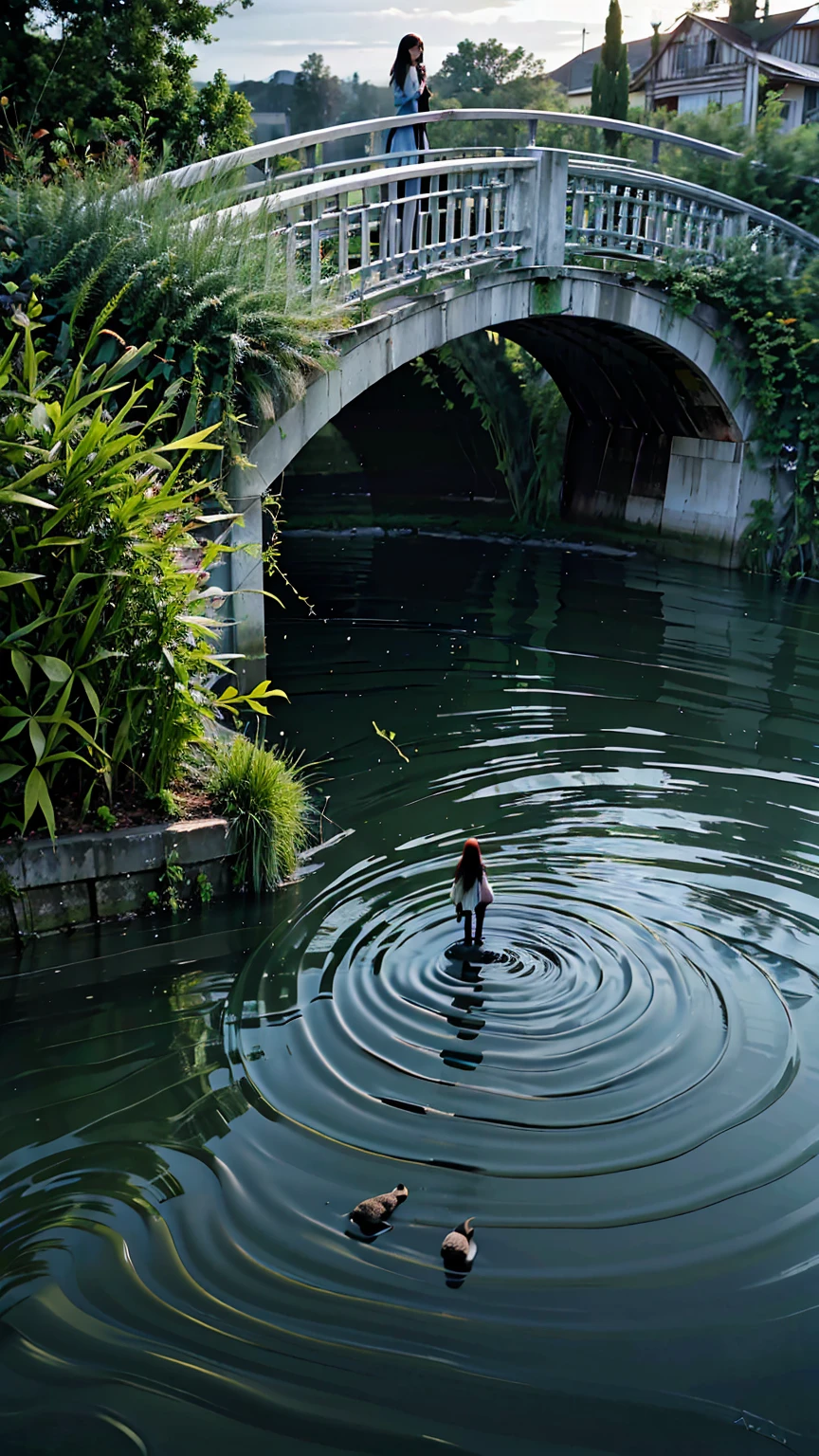 (best quality,4k,8k,highres,masterpiece:1.2),ultra-detailed,(realistic,photorealistic,photo-realistic:1.37),HDR,UHD,studio lighting,ultra-fine painting,sharp focus,physically-based rendering,extreme detail description,professional,vivid colors,bokeh,landscape,serene,calm,minimalist,a person walking on a bridge,bridge over water,empty space,vast sky,dramatic lighting,atmospheric,peaceful,tranquil