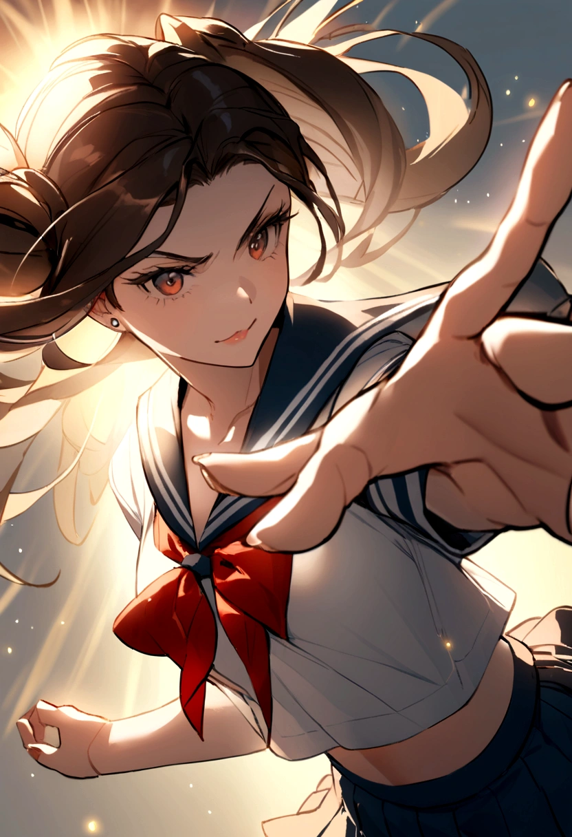 Summer，Flowers，Girl，student，Sailor Suit