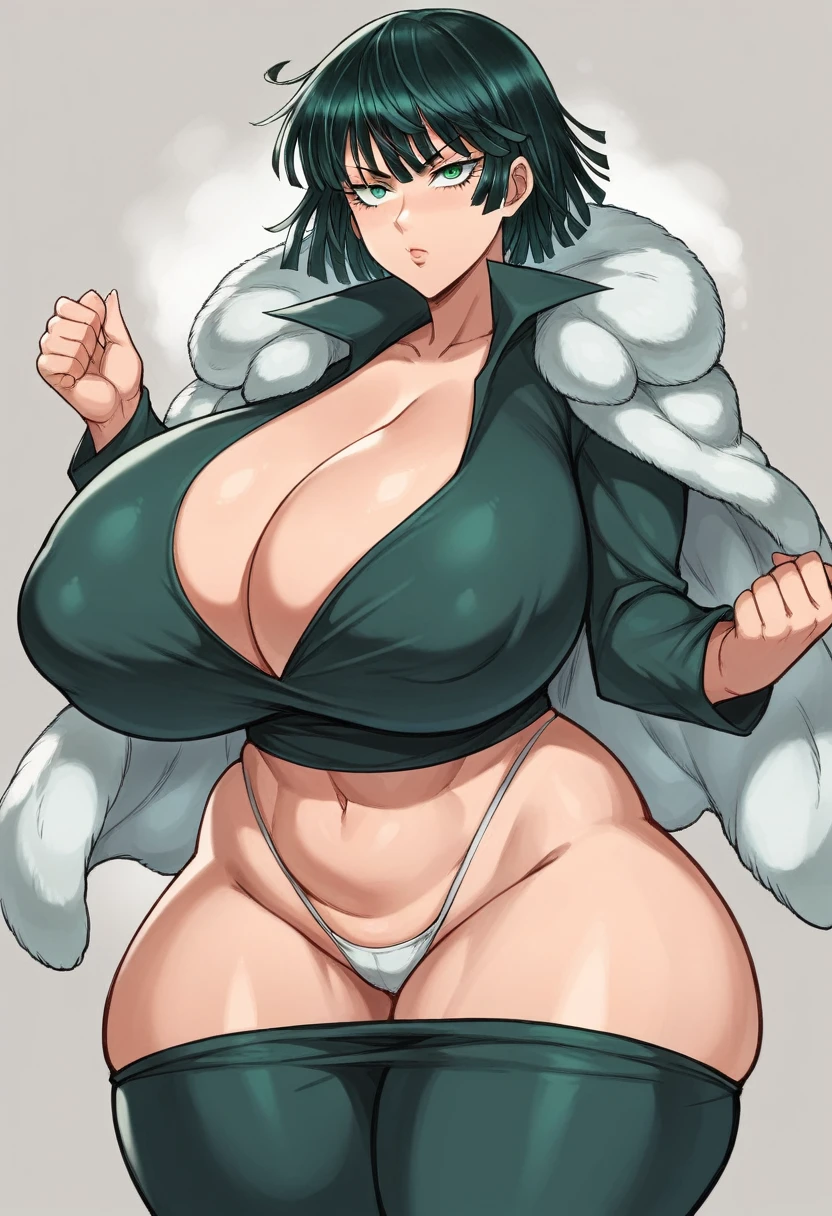 1woman, fubuki(One punch man), big boobies, huge boobies, fully body, breasts out, (perfects eyes),(chest showing), open-chest clothing,(breasts big), (mega breasts), (big boobies), (Mega breasts),(nsfw), (badass clothing),(thicker breasts),biggest breasts, bigger breasts