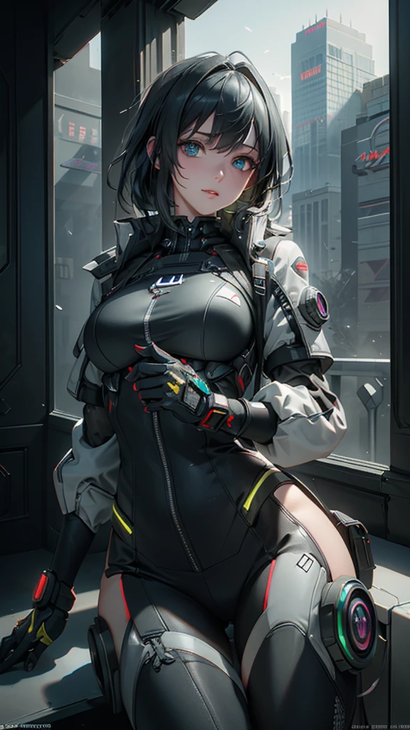 ((Best quality)), ((masterpiece)), (detailed:1.4), 3D, an image of a beautiful cyberpunk female,HDR (High Dynamic Range),Ray Tracing,NVIDIA RTX,Super-Resolution,Unreal 5,Subsurface scattering,PBR Texturing,Post-processing,Anisotropic Filtering,Depth-of-field,Maximum clarity and sharpness,Multi-layered textures,Albedo and Specular maps,Surface shading,Accurate simulation of light-material interaction,Perfect proportions,Octane Render,Two-tone lighting,Wide aperture,Low ISO,White balance,Rule of thirds,8K RAW,