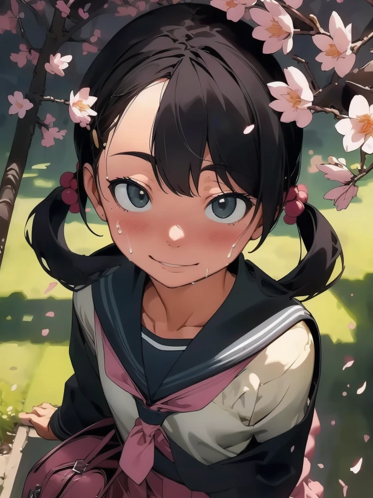 Character Features - Hairstyle:Straight black hair - sex:High school girl - bangs:Center parts - accessories:リボンのヘアピン
衣装
- セーラー服
視点・アングル
- フルボディショット
- 正面からのアングル
背景
- 桜の木が咲く学校の校庭
- 桜の花びらが舞う
季節・雰囲気
- springの新学期
- スプリング(spring)
Light and Shadow - Soft Sunlight and Other Elements - School Bag - Japan - Viewers watch as she starts the new school year
