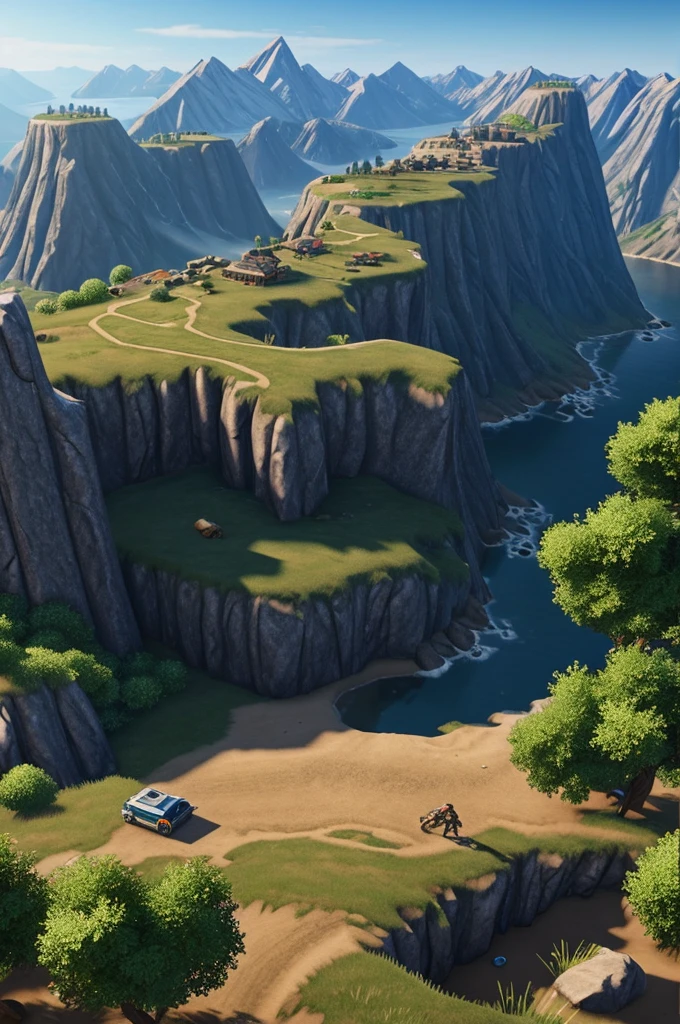 Create an image of a video game company called EpicRealm Studios with things from the economy