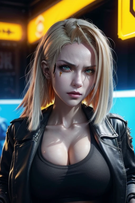 Wear complex cyberpunk urban clothing, beautiful, girl, detailed portrait, 4k, bright colors, conceptual art, dramatic cinematic atmosphere, sharp focus, volumetric lighting, cinematic lighting, busty studio quality