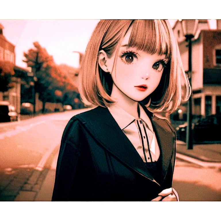 20 yo girl, Immerse yourself in retro nostalgia,Vintage film texture,Nostalgic scenes,pastelcolor,vintage filter effect。