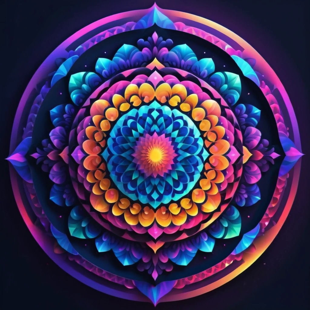 pointillism abstract logo, intricate geometric patterns, vibrant colors, hypnotic,minimalist,abstract shapes,psychedelic,glowing,mesmerizing,shimmering,luminous,prismatic,kaleidoscopic,dreamlike,surreal,digital art,3d render,4k,8k,highres,masterpiece:1.2,ultra-detailed,realistic,photorealistic:1.37