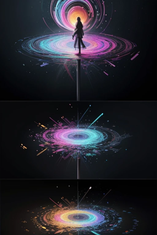 Appearance:
Pixel Painter manifests itself as a floating palette made up of digital brushes. Each brush has a unique texture and coloring., ranging from vibrant tones to subtle pastels. These brushes rotate and intertwine in a constant choreographed movement, emanating a luminescent aura that mesmerizes observers. When activated, the Stand projects your brushes onto any surface, allowing the user to create and manipulate digital art with exceptional levels of precision and detail
