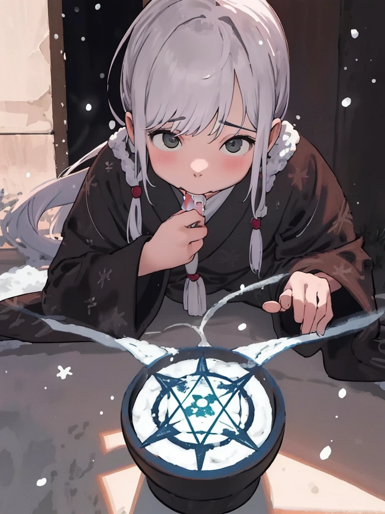 Character Features - Hairstyle:Long White Hair - Sex:Girl - Bangs:Bangs - Accessories:魔法のペンダント
衣装
- 青いマントと銀色のドレス
視点・アングル
- フルボディショット
- 正面からのアングル
背景
- 古びた魔法の研究室
- 光る魔法の道具が散らばる
季節・雰囲気
- winterの夜
- ウィンター(winter)
Light and Shadow - Magic light illuminates the surroundings Other elements - Magic circle - Fantasy world - Viewers witness the moment she casts the spell