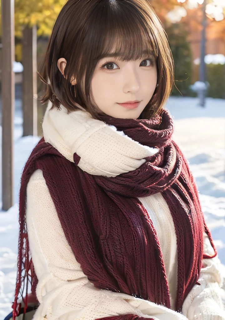 Being with a dog、A girl and a dog warming themselves by a bonfire、Lens flare、Hair blowing in the wind、Medium Short Hair、Fluffy scarf in warm colors、Expressing the whiteness of one's breath、Photo from the waist up、Night city illumination shot、Cowgirl Shot、Fur coat、豪華なグレーのミンクのFur coat、Wear fine leather boots、Luxury Bags、Inner turtleneck、Silver necklace and small silver earrings Millionaire style:1.4))、Full body photo、smile、 Caustics、Highly detailed photos、Very beautiful woman 、Ample breasts、No makeup、(8K、RAW Photos、Highest quality、masterpiece:1.2)、(Realistic、Realistic)、1 Girl、((Medium Short Hair、Midwinter、Cold region Snow falling、The wind is blowing、Fluttering Hair、Blur the background、Colorful illuminations、Looking into the camera:1.4))、