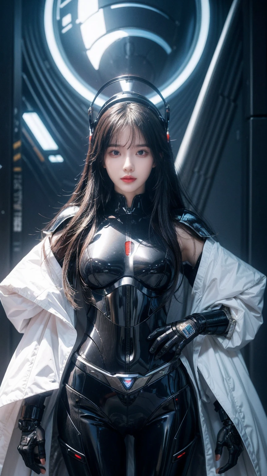 A man in futuristic clothing、Wearing a futuristic helmet、Woman holding futuristic sword, Popular on cgstation, Popular on cgstation内容, Portrait of the Knights of the Zodiac, Cute robot girl, Perfect robot girl, Portrait anime space cadet girl, Pretty girl robot, Girl in mecha network armor, Game CG, cgsociety and fenghua zhong, Beautiful priestess