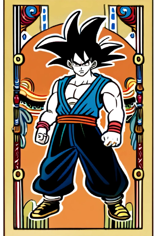 Goku with one piece drawing style