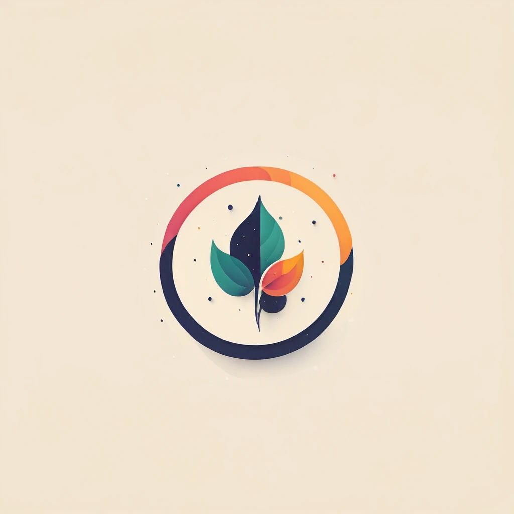 pointillism abstract logo, simplicity, vector, minimal