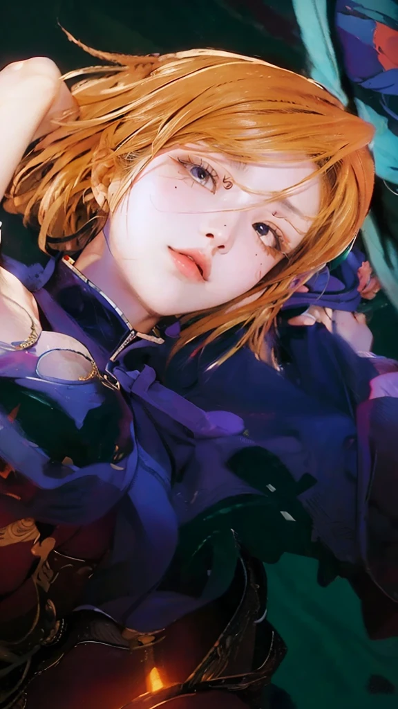 (RAW photo, best quality), (realistic, photo-realistic:1.3),best quality,highly detailed,masterpiece,ultra-detailed,illustration,1girl,upper_body,dynamic angle,world masterpiece theater,messy_long_hair,best quality,extremely detailed CG unity 8k wallpaper,ink,Amazing,cinematic lighting,lens_flare, dunhuang_style