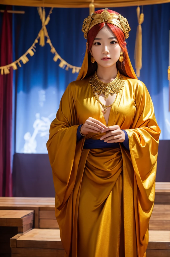 Golden Lion　Front facing　Standing posture　Dressed as a fortune teller