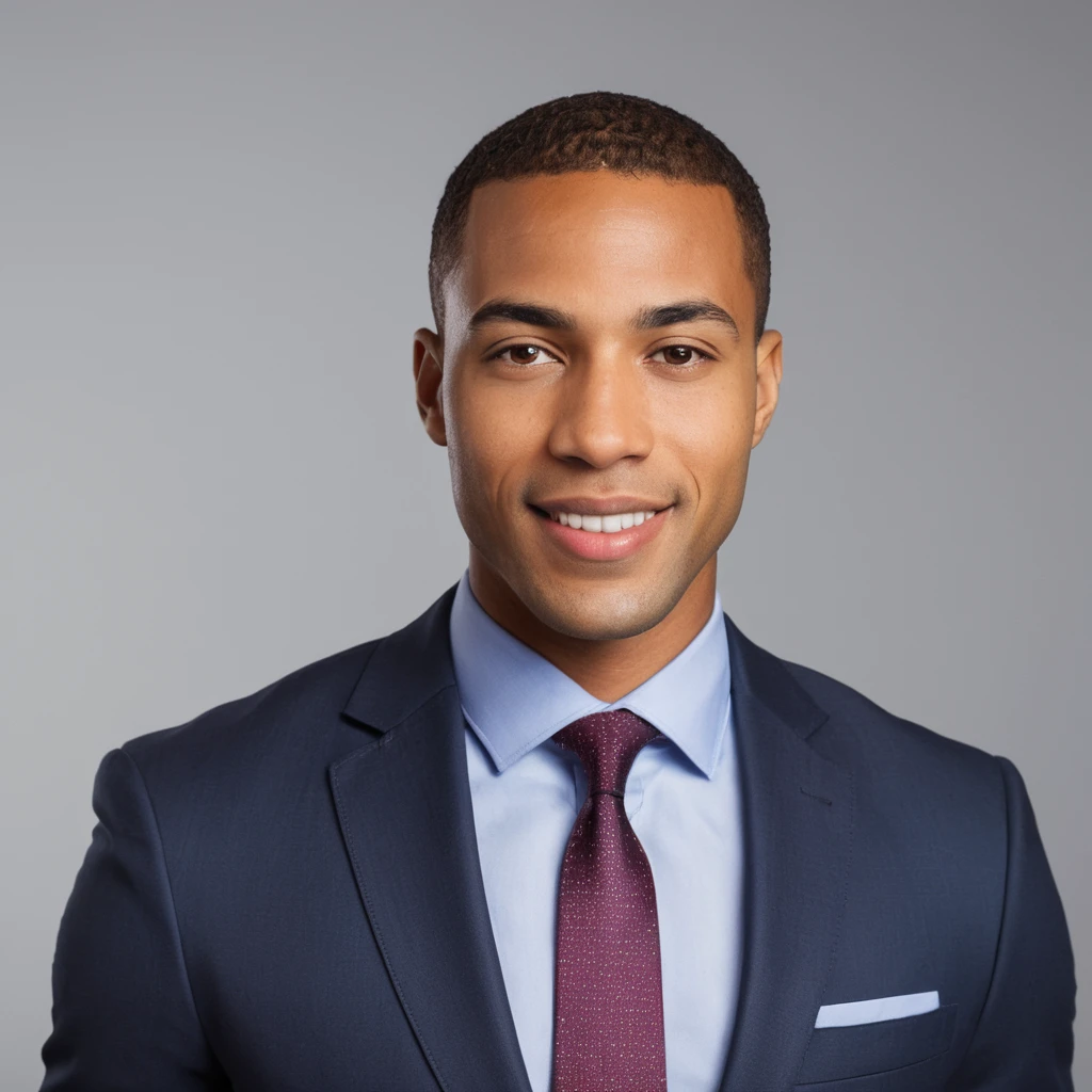 Here's a professional prompt for generating a corporate ID photo for an other lightskin African guy: "Generate corporate ID photo for an African professional guy with lightskin. Ensure photo reflects a professional and serious demeanor, with consistent quality and style suitable for official use. The subjects' face should be well-lit and clearly visible, emphasizing her professionalism and authentic personality."
