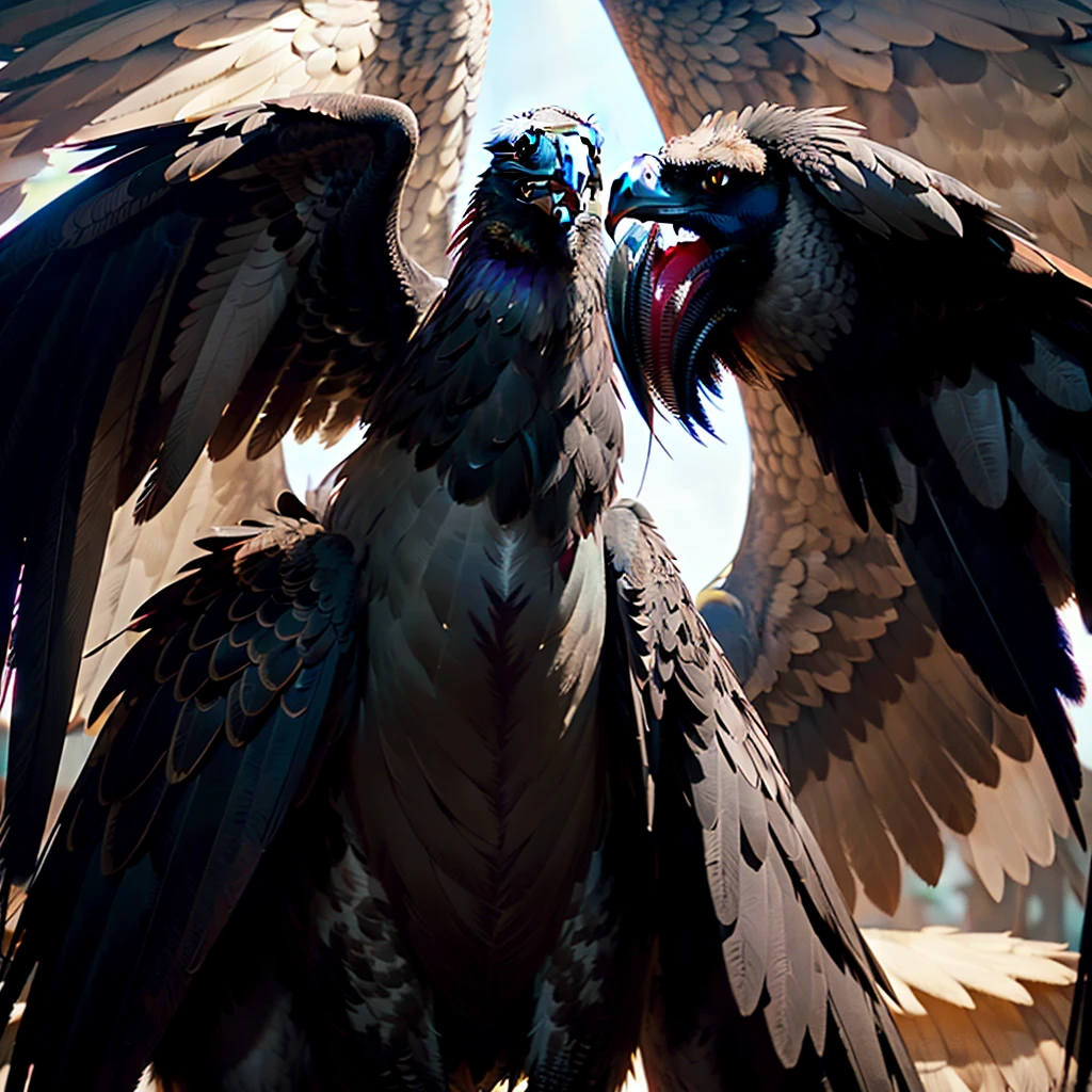black vulture with open wings. on your chest with letters crf. shiny with red and white black outline., (maximum quality:1.4),(obra-prima:1.3),(sharp focus:1.2),(Photorealistic:1.4),(black vulture bonitas em estilo perfeito:1.4),(droopy eyes:1.2),(pelos macios),foto de corpo inteiro.