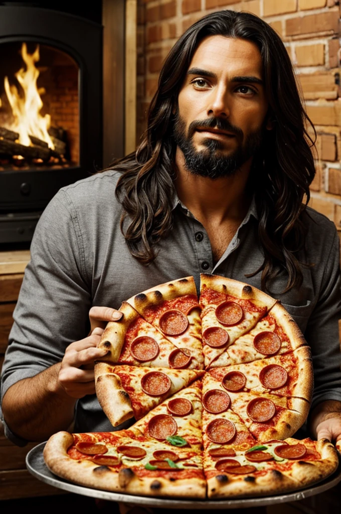 jesus eat pizza
