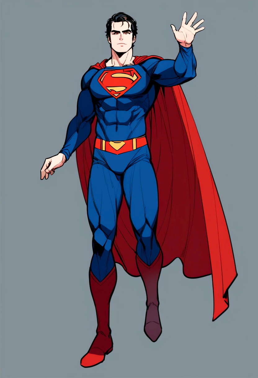 whole body, Henry Cavill, Superman, Extra bold body, Waving Cape.
