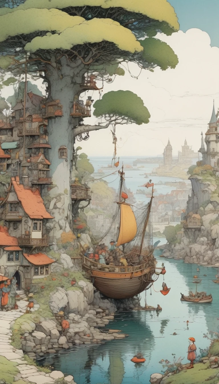 Inspired by W. Heath Robinson, Highest quality, masterpiece, Ultra high definition, 8K