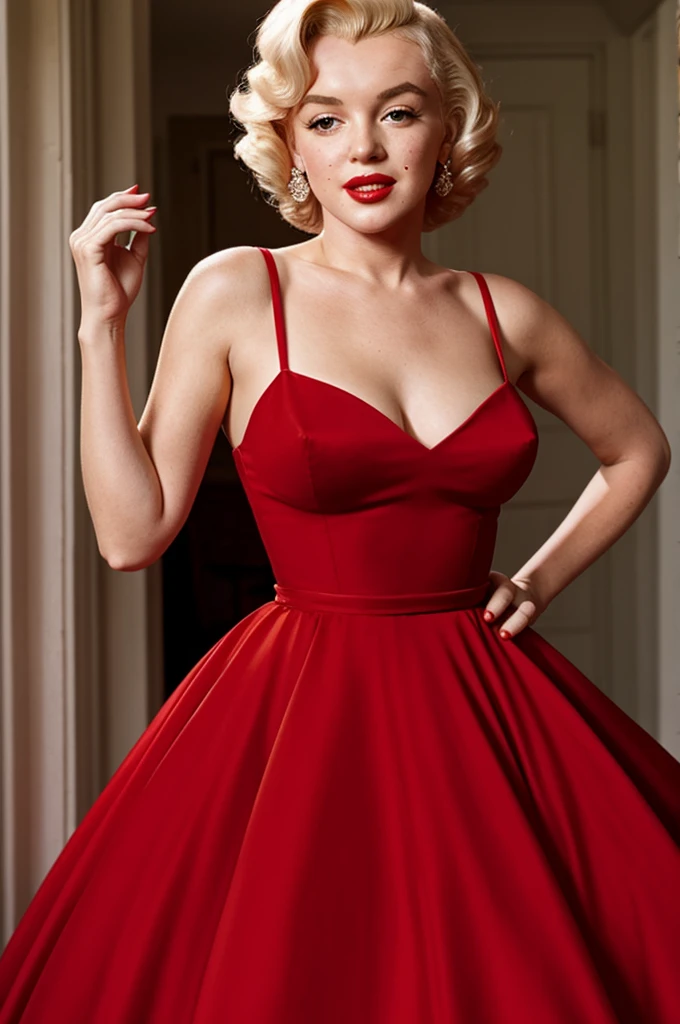 Marilyn Monroe red ballgown from the 50s