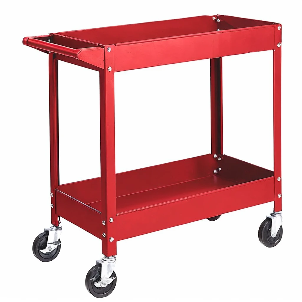 a close up of a red utility cart with wheels on a white background, cart, tool, cart wheels, mine cart, high speed, Album photos, laboratory, red mechanical body, Fuller, Zido, Ruby, HILL, Maximum, Black steel with red trim, The main color is red, Tannin, ballard, cr3, Portraits, happily