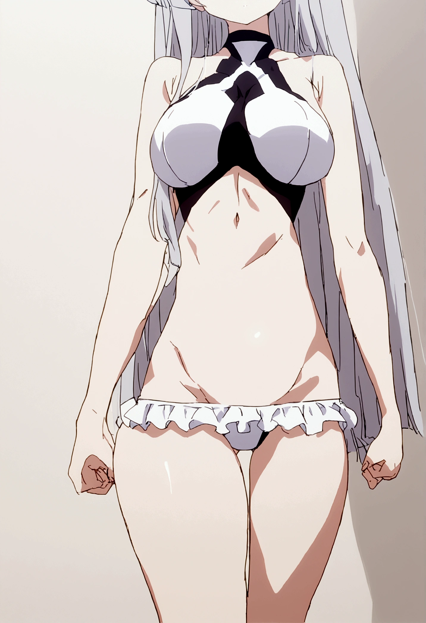 hair girl (nano) white guy with a very sexy swimsuit