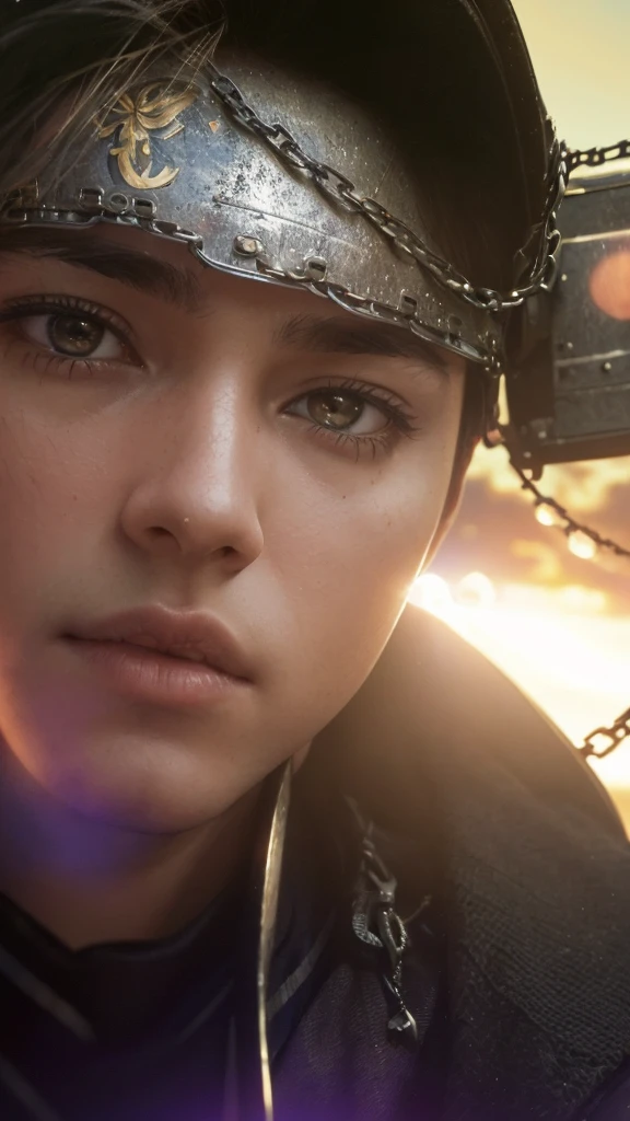 Translate text with the camera
(masterpiece), (very complex:1.3), (realistic), portrait of a man, like the uploaded photo, (medieval armor), metal reflection, upper body, outdoors, hot sunlight, distant castle, Stunning man detailed professional photo, sharp focus, dramatic, award winning, cinematic lighting, octane makes machine unreal, volumetric dtx, (film grain, blurred background, blurred foreground, bokeh, depth of field, sunset, motion blur : 1.3 ), chain letters