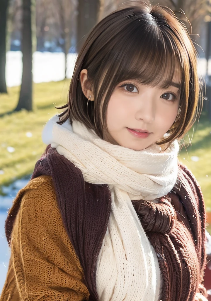 Being with a dog、A girl and a dog warming themselves by a bonfire、Lens flare、Hair blowing in the wind、Medium Short Hair、Fluffy scarf in warm colors、Expressing the whiteness of one's breath、Photo from the waist up、Night city illumination shot、Cowgirl Shot、Fur coat、豪華なグレーのミンクのFur coat、Wear fine leather boots、Luxury Bags、Inner turtleneck、Silver necklace and small silver earrings Millionaire style:1.4))、Full body photo、smile、 Caustics、Highly detailed photos、Very beautiful woman 、Ample breasts、No makeup、(8K、RAW Photos、Highest quality、masterpiece:1.2)、(Realistic、Realistic)、1 Girl、((Medium Short Hair、Midwinter、Cold region Snow falling、The wind is blowing、Fluttering Hair、Blur the background、Colorful illuminations、Looking into the camera:1.4))、