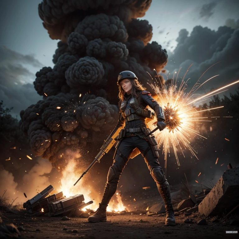 karo, explosion, soldiers