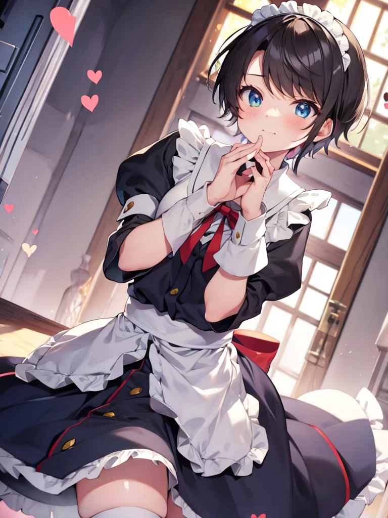 Maid、Heart in hands、tomboy、Jump