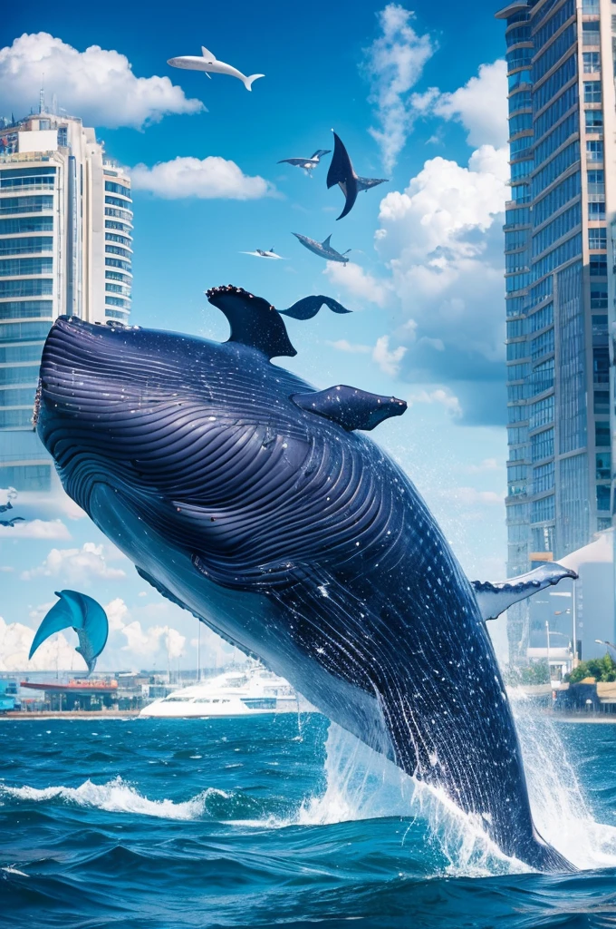 Fantasy Whale in the Air City