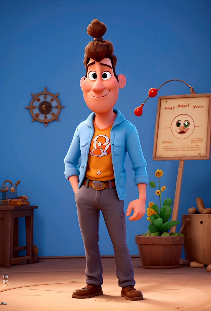 A full body disney pixar style man, high qualiy, best qualityer