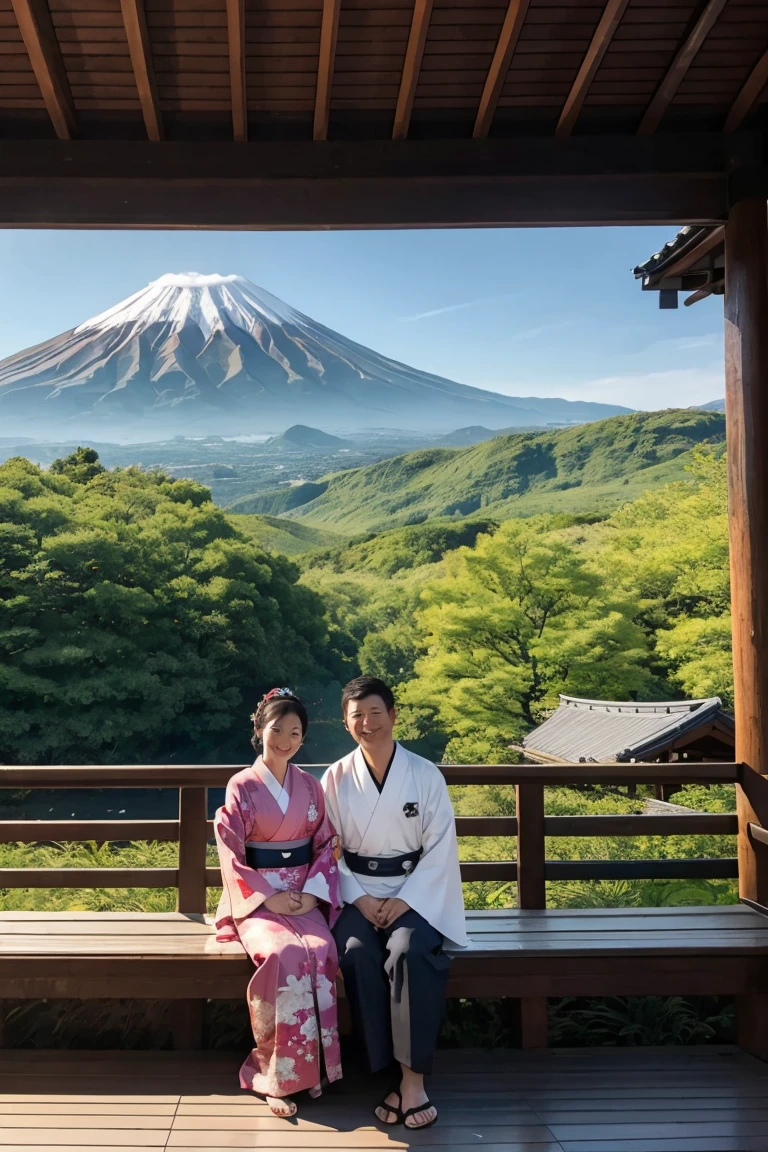 kimono,family,bionde,Panorama of Niseko