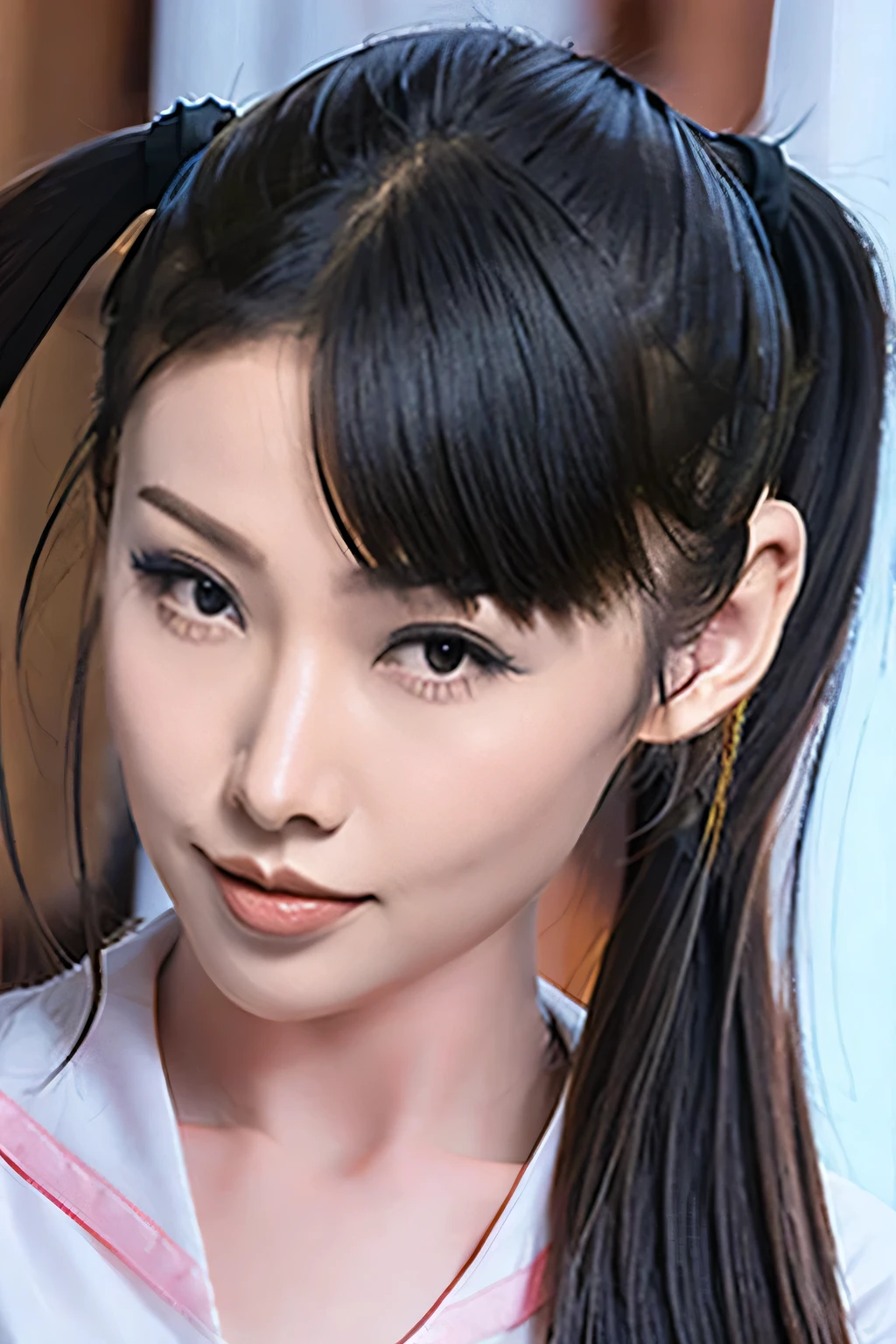 Twin ponytail girl，Girl with Double ponytail hairstyle，(((((Double ponytail hairstyle)))))，Facing the camera , Anime style 4 k, Smooth anime CG art, Anime style. 8K, Detailed digital anime art, Beautiful anime girl, 4k anime wallpaper, , 8K high quality detailed art, artwork in the style of guweiz, Cute girl anime visual