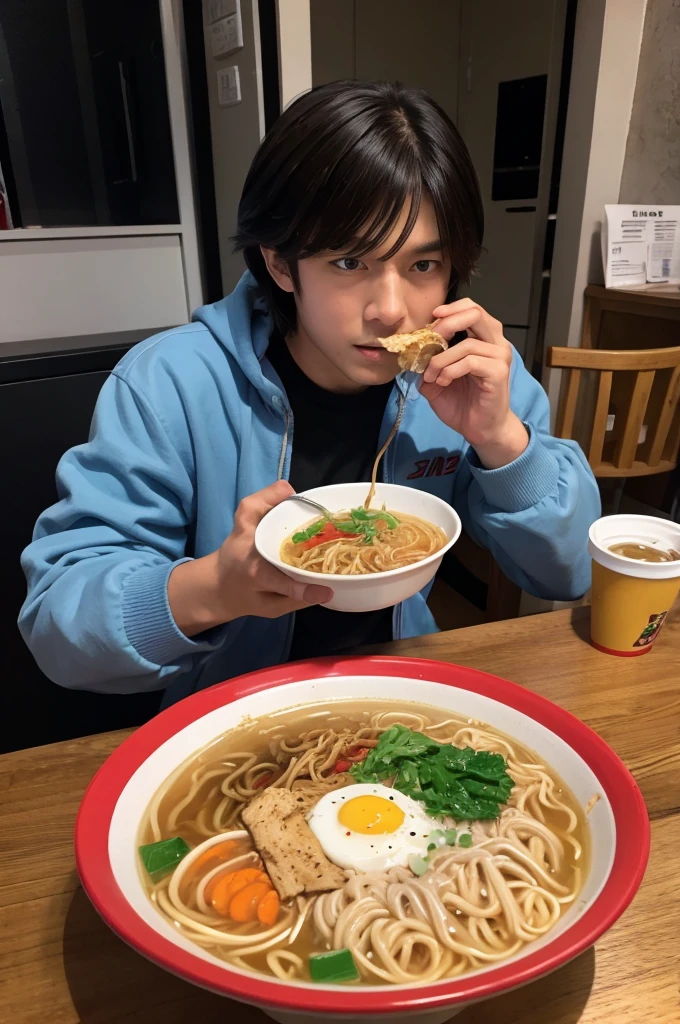 Mobile Suit Gundam Eating Ramen