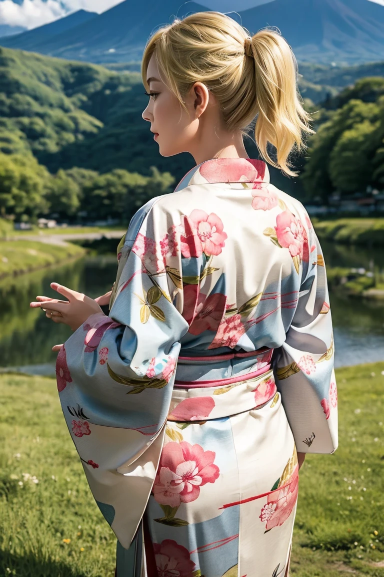 kimono,family,Blonde,Panorama Niseko,Back view
